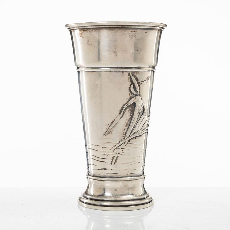 Cup/vase, silver, Anders Nilsson, Lund, 1914.