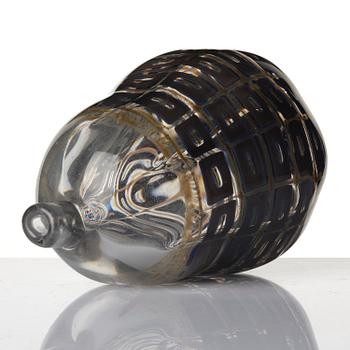 Edward Hald, an aqua-graal glass vase, Orrefors 1958.