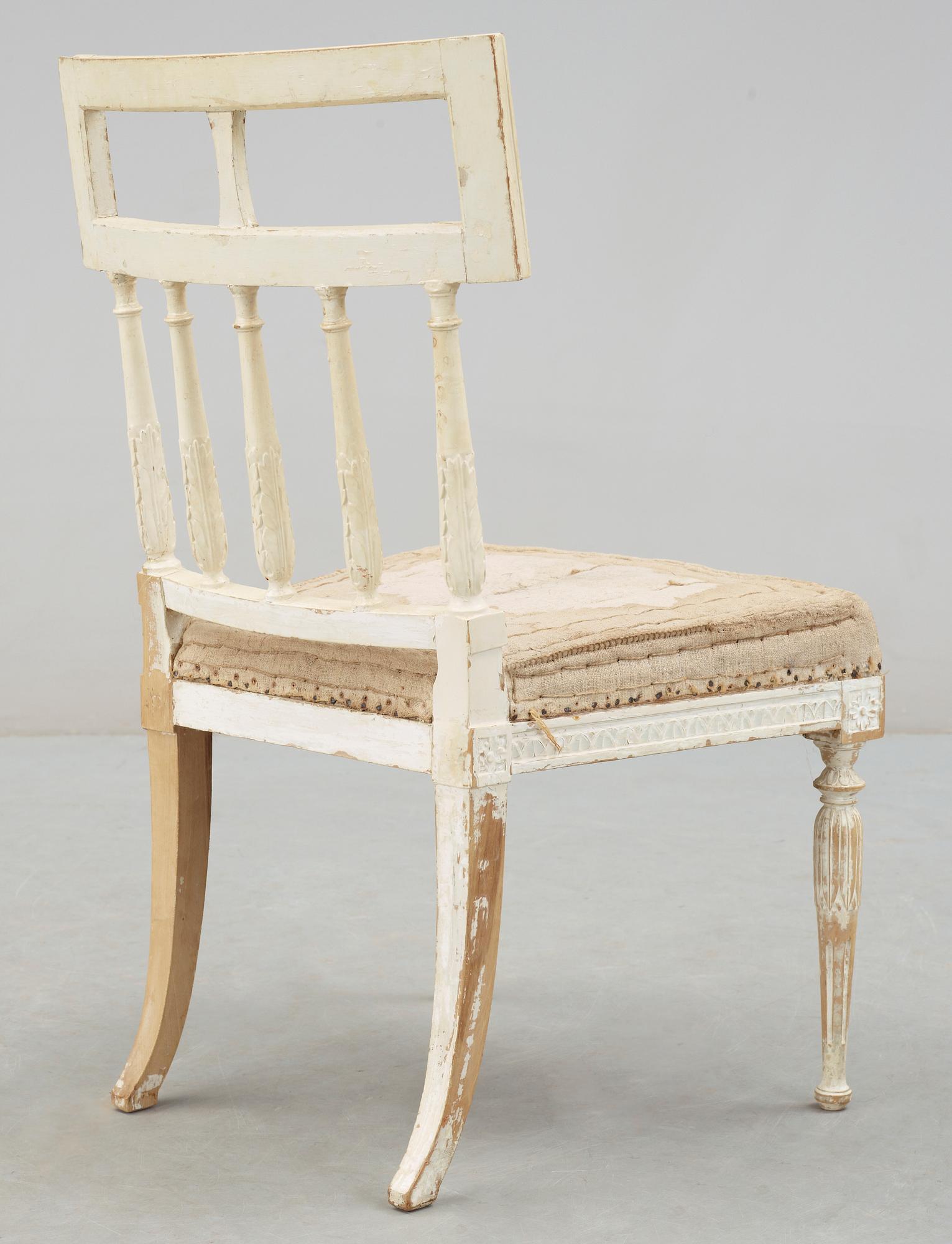 STOL, sengustaviansk, Ephraim Ståhl, Stockholm tidigt 1800-tal. Märkt ES.