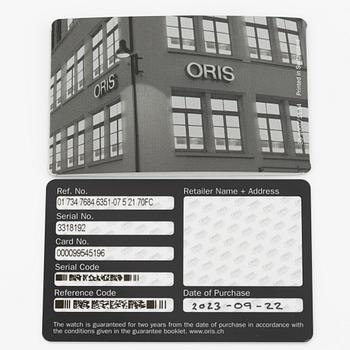 Oris, Artelier Translucent Skeleton, armbandsur, 40,5 mm.