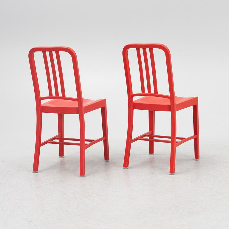 Stolar, 6 st, "111 Navy Chair", Emeco & Coca-Cola.