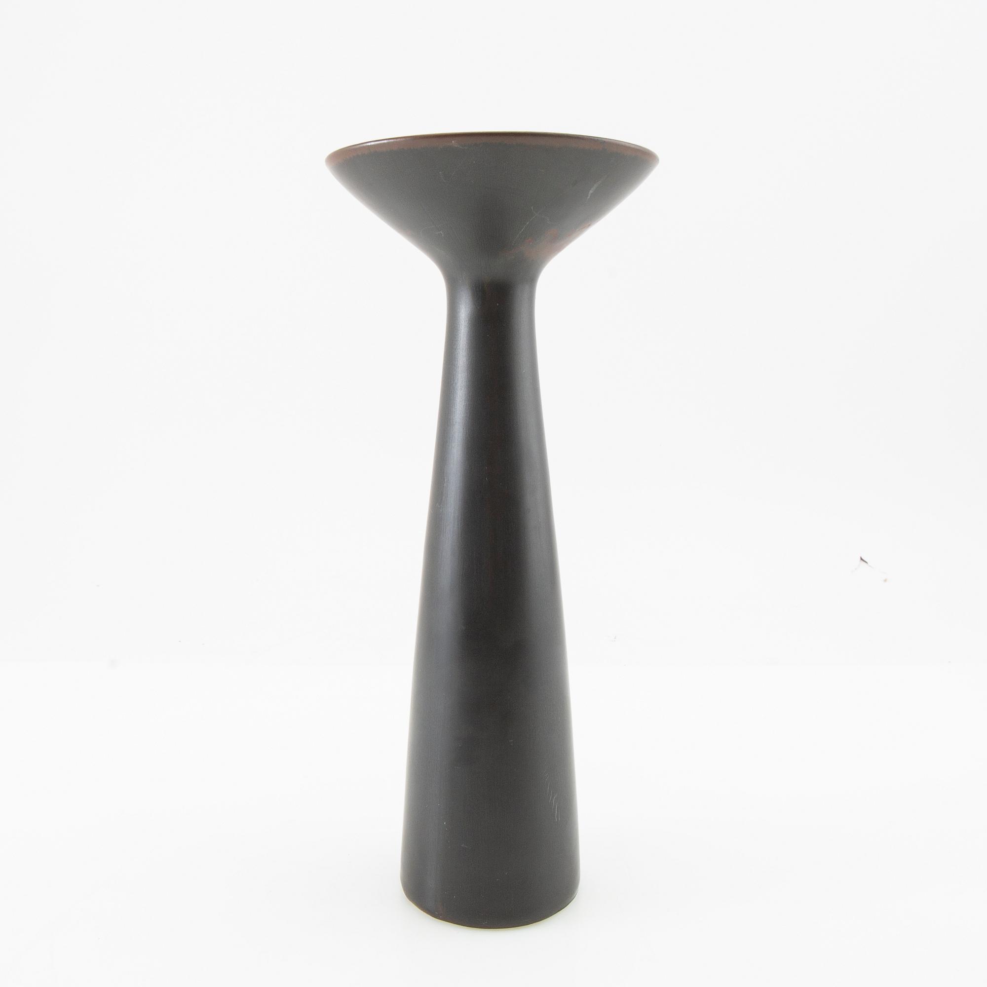 Carl-Harry Stålhane, vase signed mid-20th century stoneware.