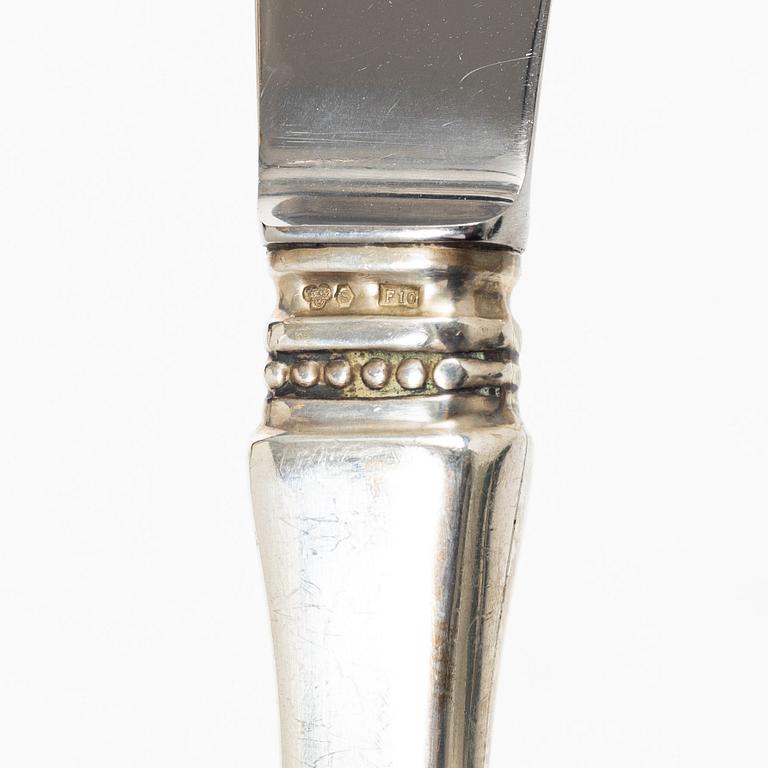 Eric Löfman, a 19-piece silver flat ware set, "Uppsala", MGAB, Lidköping, Sweden, 1978-80.