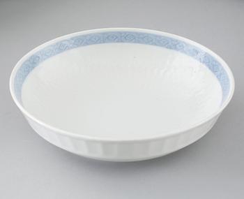 73 porcelian serving pieces, "Blå Vifte", Royal Copenhagen, from the second half of the 20th century.