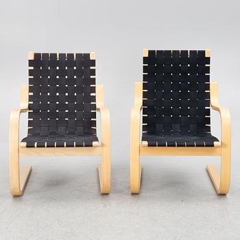 Alvar Aalto, fåtöljer, ett par, modell 406, Artek.