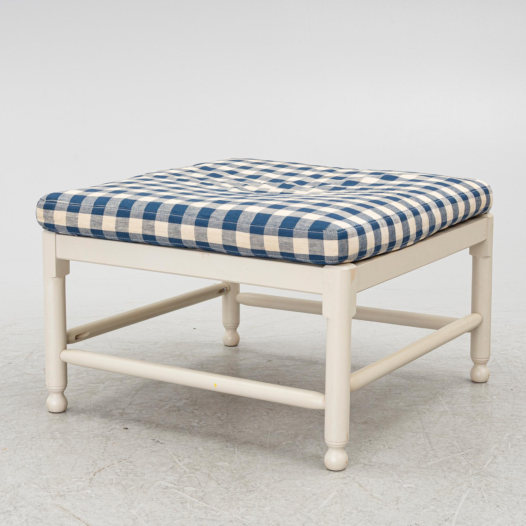 Footstool, "Medevi Brunn", from IKEA's 18th-century series, 1990s.