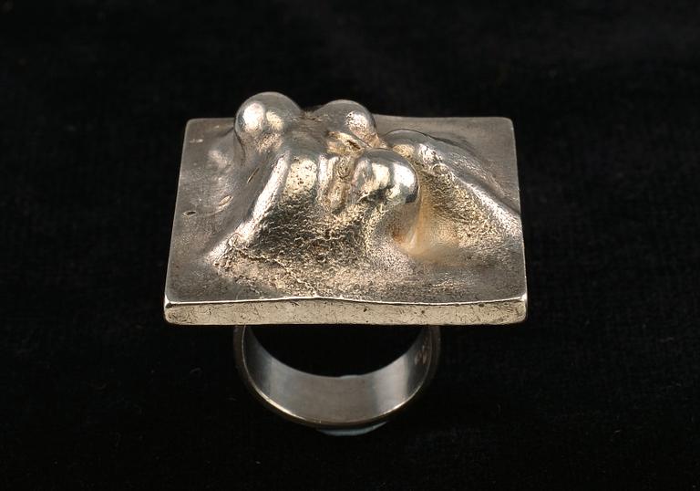 Björn Weckström, RING, silver, "Plasmak" Lapponia 1969.