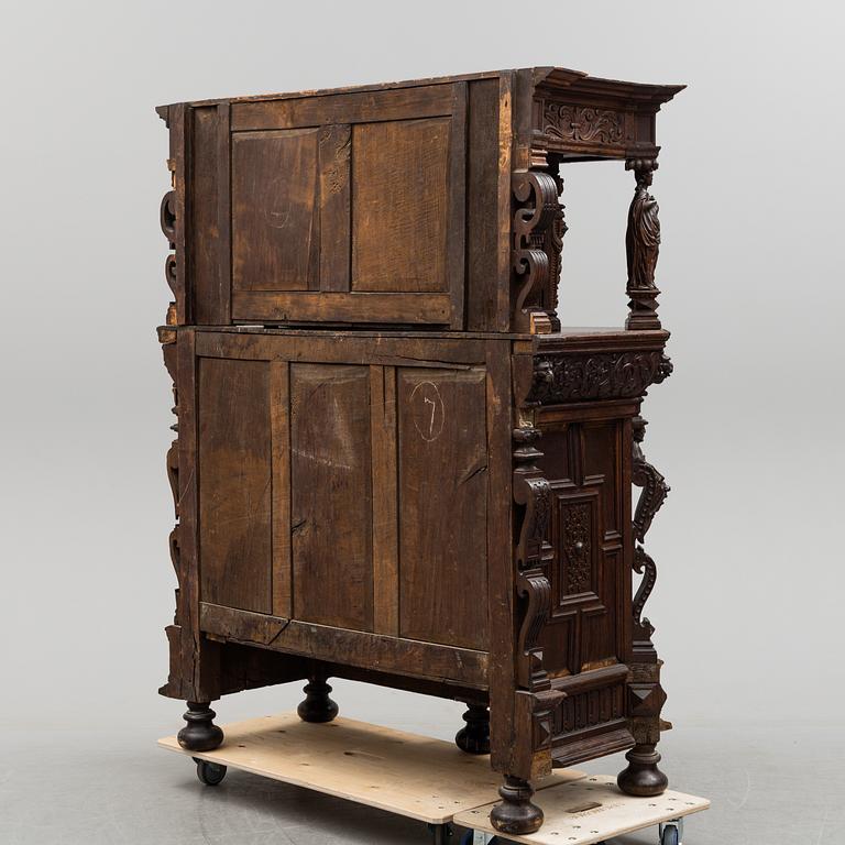 A 18th century Baroque oak cabinet.