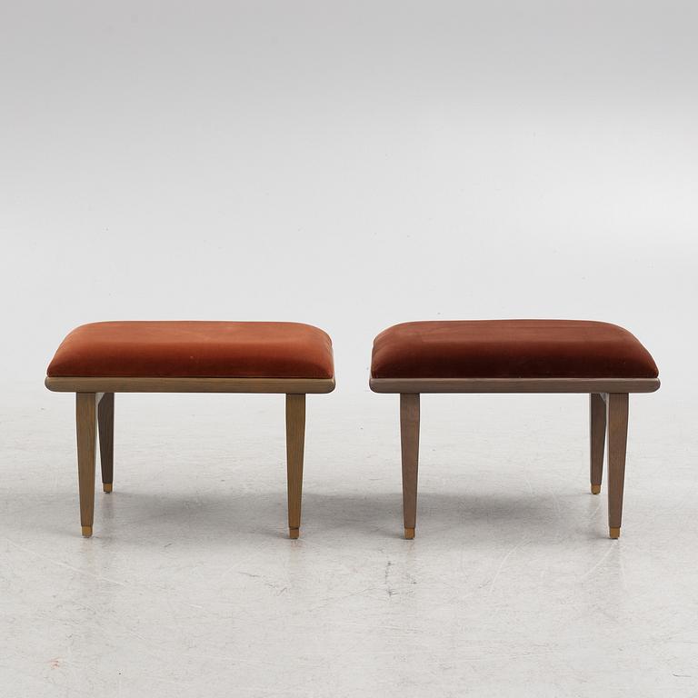 Stools, a pair, Ruth & Joanna, contemporary.