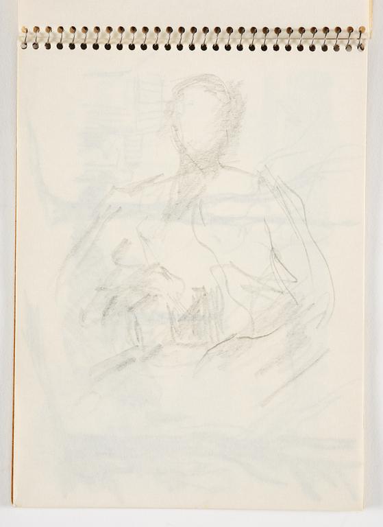 Lotte Laserstein, 4 skissböcker med blyertsteckningar.