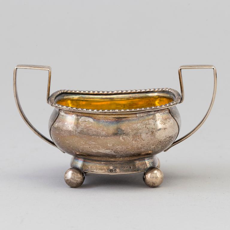 A 19th century silver salt cellar.