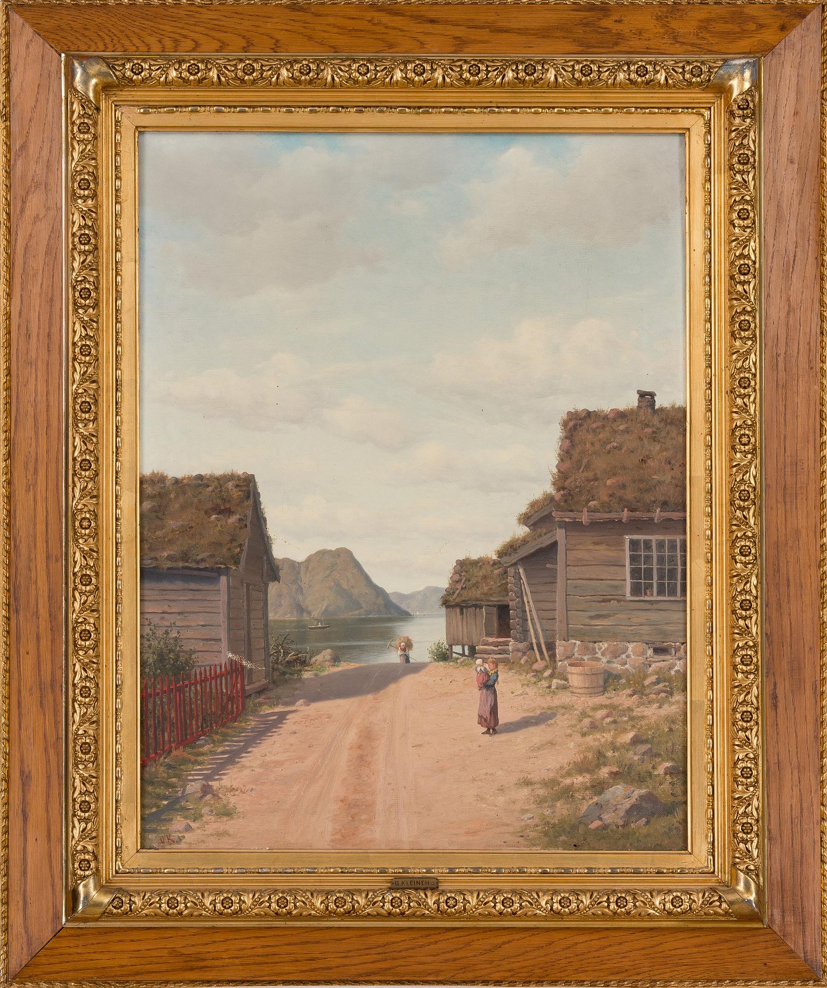 OSCAR KLEINEH, MOTIF FROM A FISHERMANS VILLAGE.