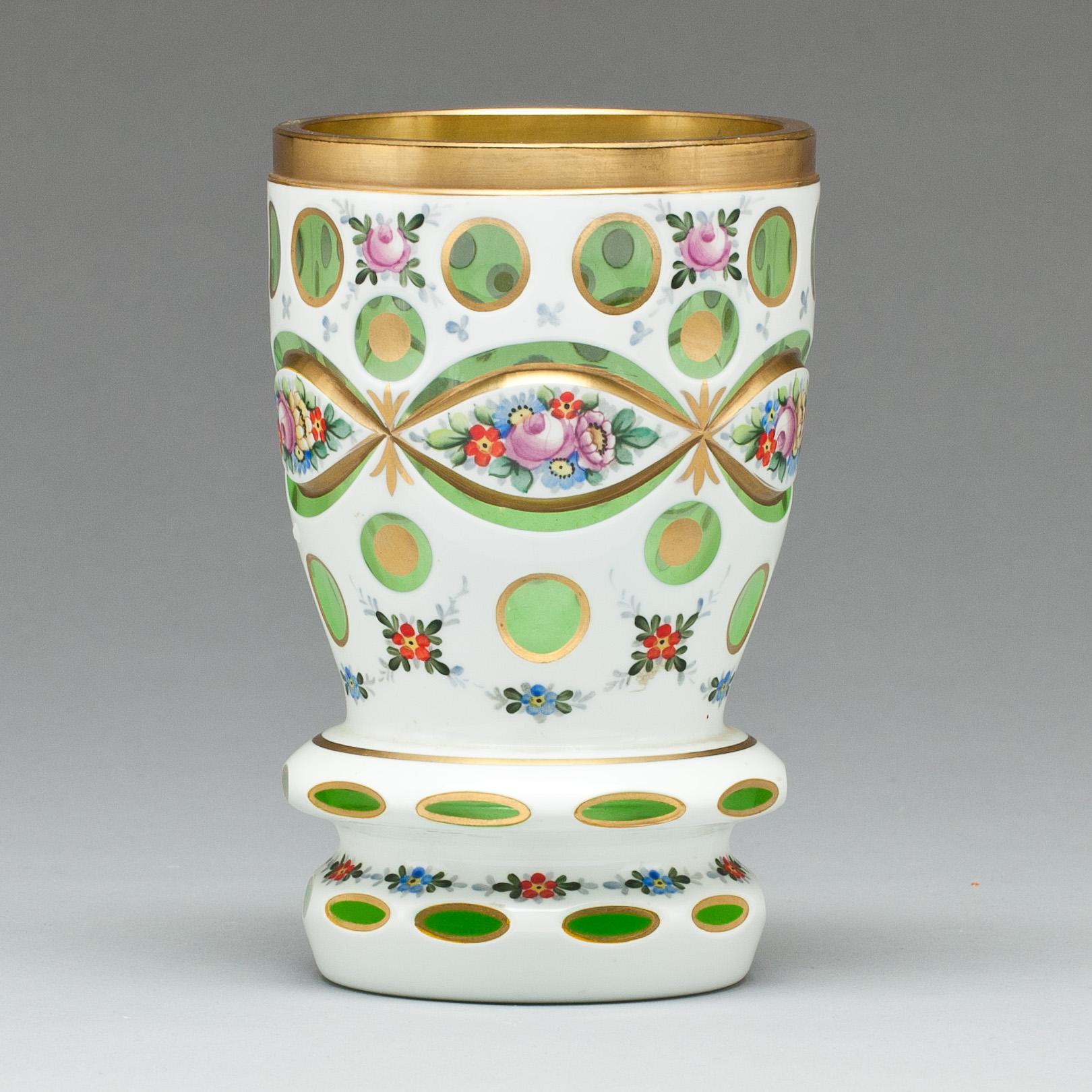 BÄGARGLAS, glas, Böhmen, 1800-tal.