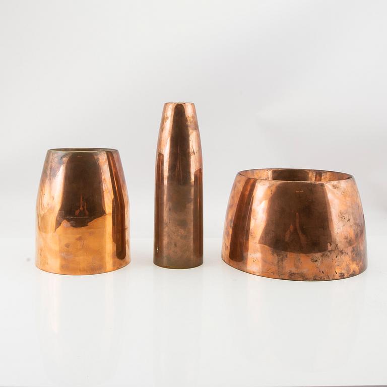 Tom Dixon, vases and bowl 3 pcs "Eclectic" 21st century.