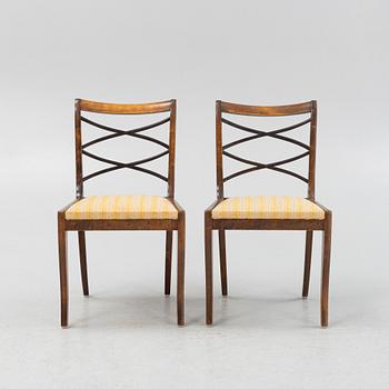 Carl Malmsten, a pair of Swedish Grace chairs, Svenska Möbelfabrikerna Bodafors, 1920's.