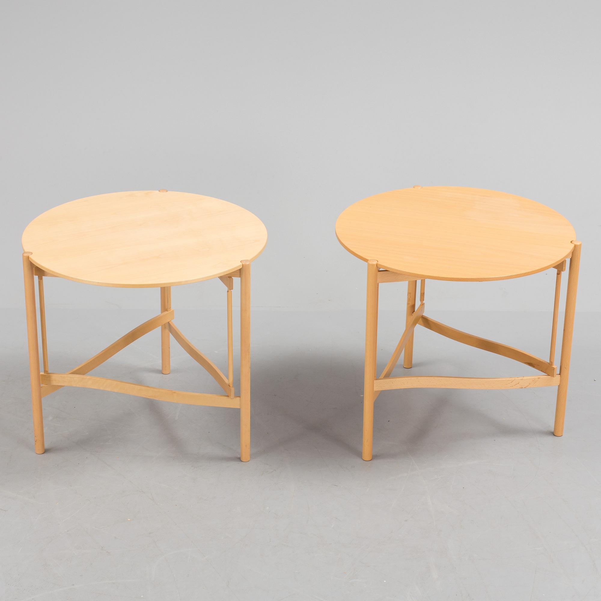 SOFFBORD, ett par, "Tema", design Hans Johansson 1987, Karl Andersson och Söner, Huskvarna.