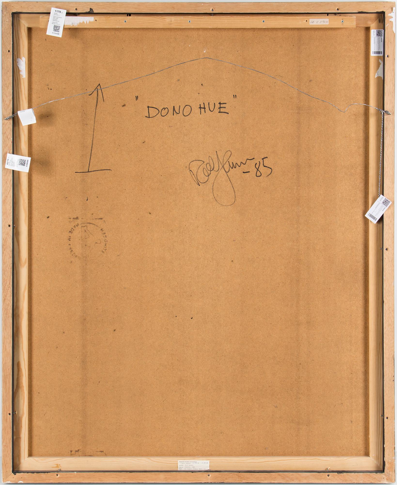 ROLF HANSON, olja på pannå, signerad och daterad a tergo Rolf Hanson -85.