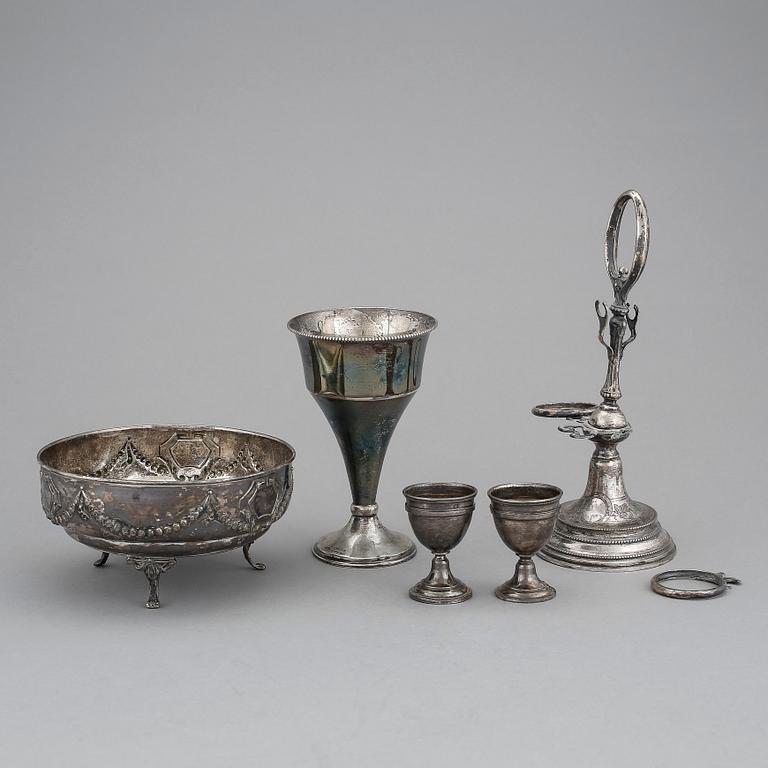 PARTI SILVER, 5 delar, bl.a. KA Andersson, Stockholm, 1927. Vikt 424 g.