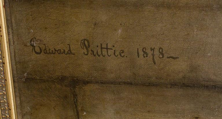 EDWARD PRITTIE, olja på duk, signerad och daterad 1878.