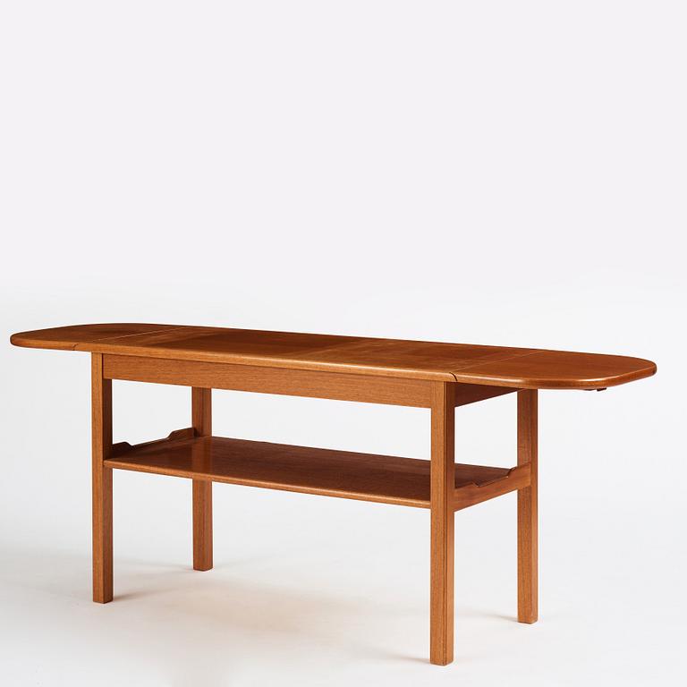 Josef Frank, a mahogany drop leaf table, Svenskt Tenn Sweden 1950s-1960s, model nr 1059.