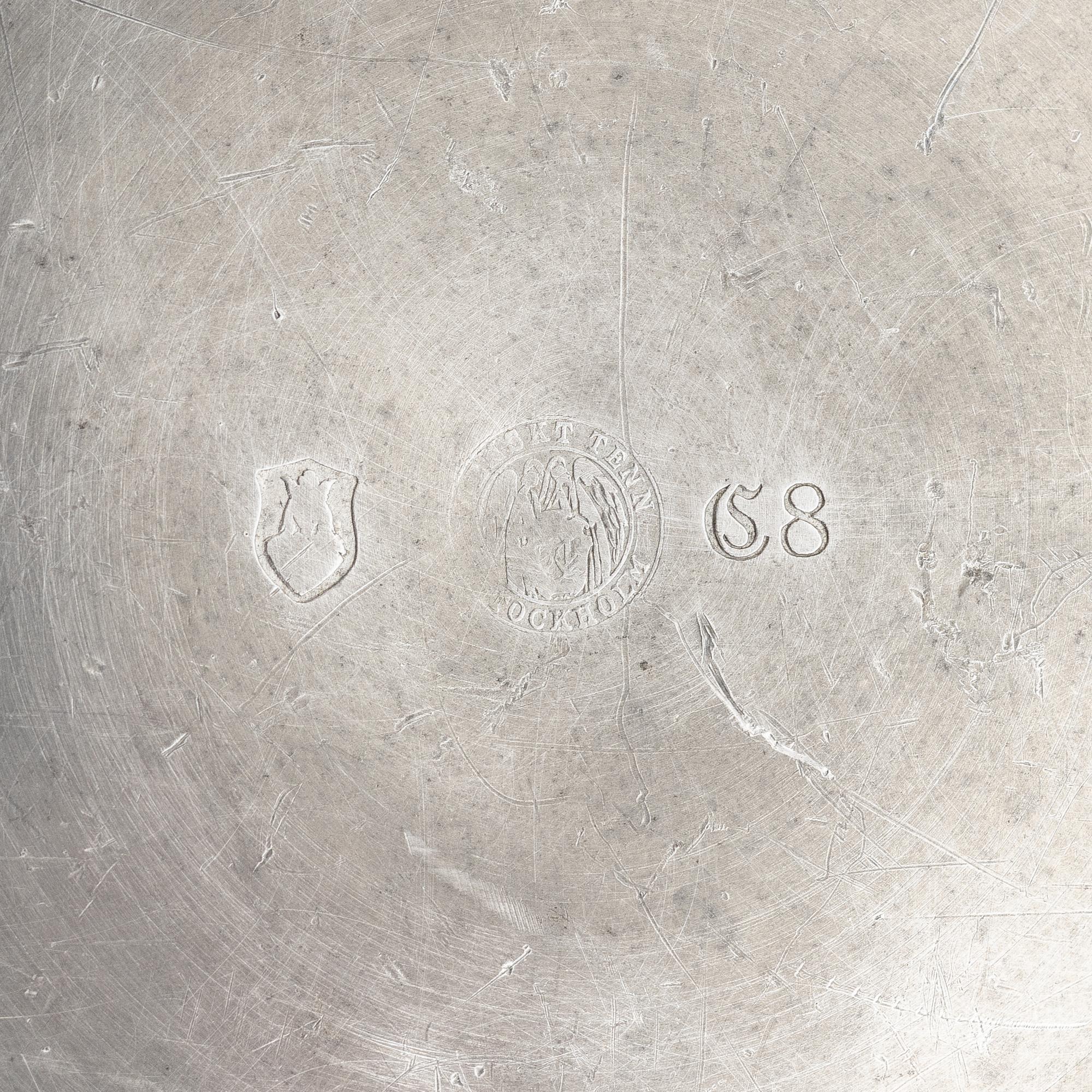 Estrid Ericson & Anna Petrus, a pewter bowl for Svenskt Tenn, model no A470, Stockholm 1929.