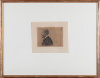 CARL LARSSON, etsning, signerad C.L.