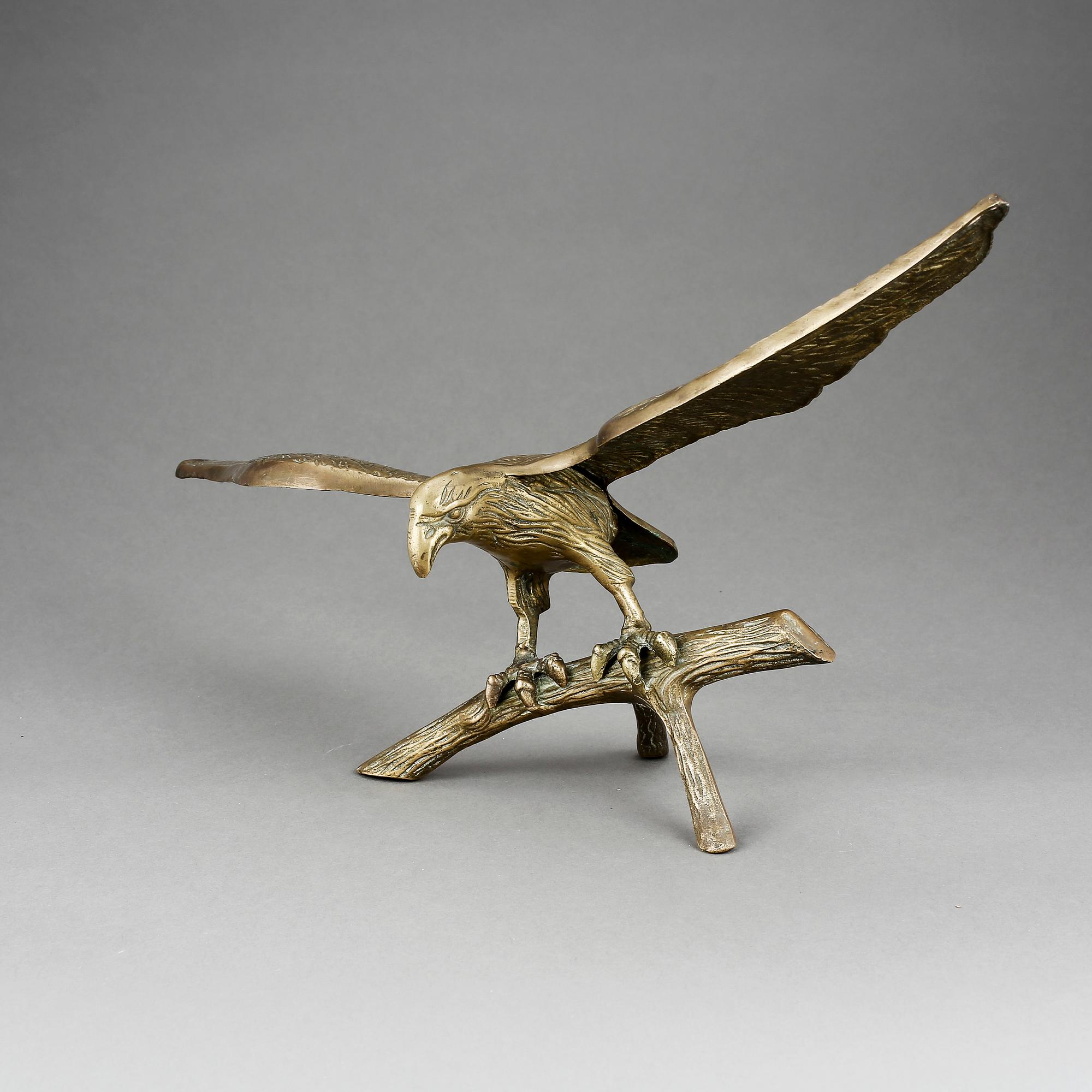 INREDNINGSSKULPTUR, mässing, 1900-tal.