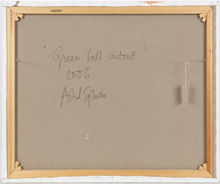 Astrid Sylwan, "Green fall cutout".