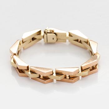 Armband, 14K tvåfärgers guld.