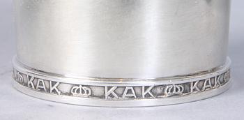 BÄGARE, 3 st, silver. Bla Borgila, Stockholm 1944.
