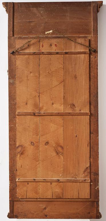 A late-Gustavian giltwood mirror, Stockholm, late 18th century.