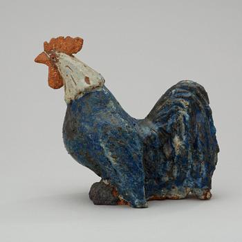 An Åke Holm stoneware figure of a rooster, Höganäs 1940's.