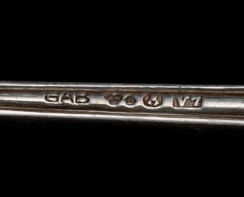 PARTI BESTICK, 50 delar, silver, bla C.G Hallberg, Stockholm, 1919. Tot vikt ca 1648g.