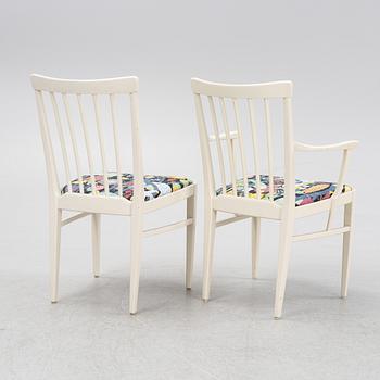 Carl Malmsten, a 'Herrgården' dining table and six chairs, Bodafors.