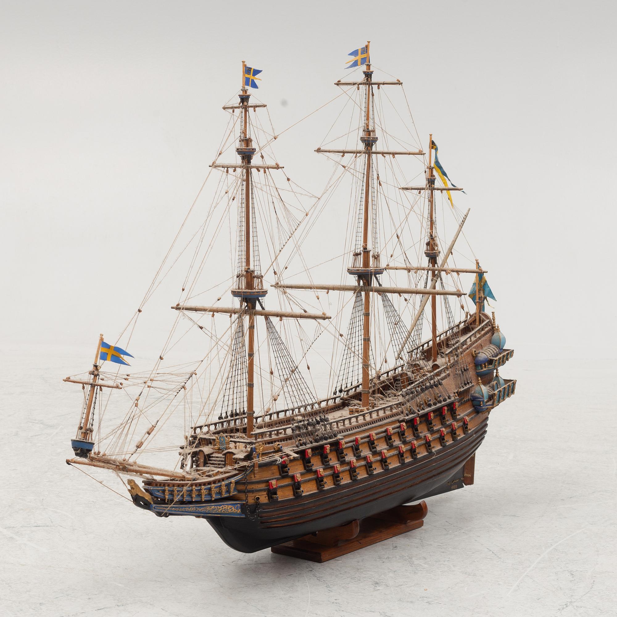 Ship model of Vasa, Built by Bengt Cederholm, 1983.