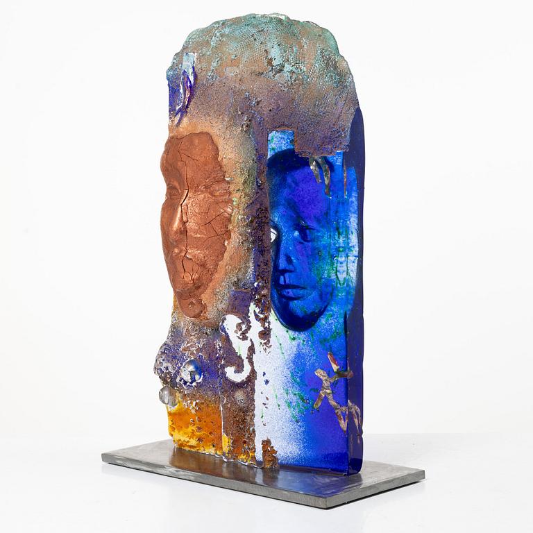 Björn Ekegren, a unique glass sculpture, Sweden, signed.