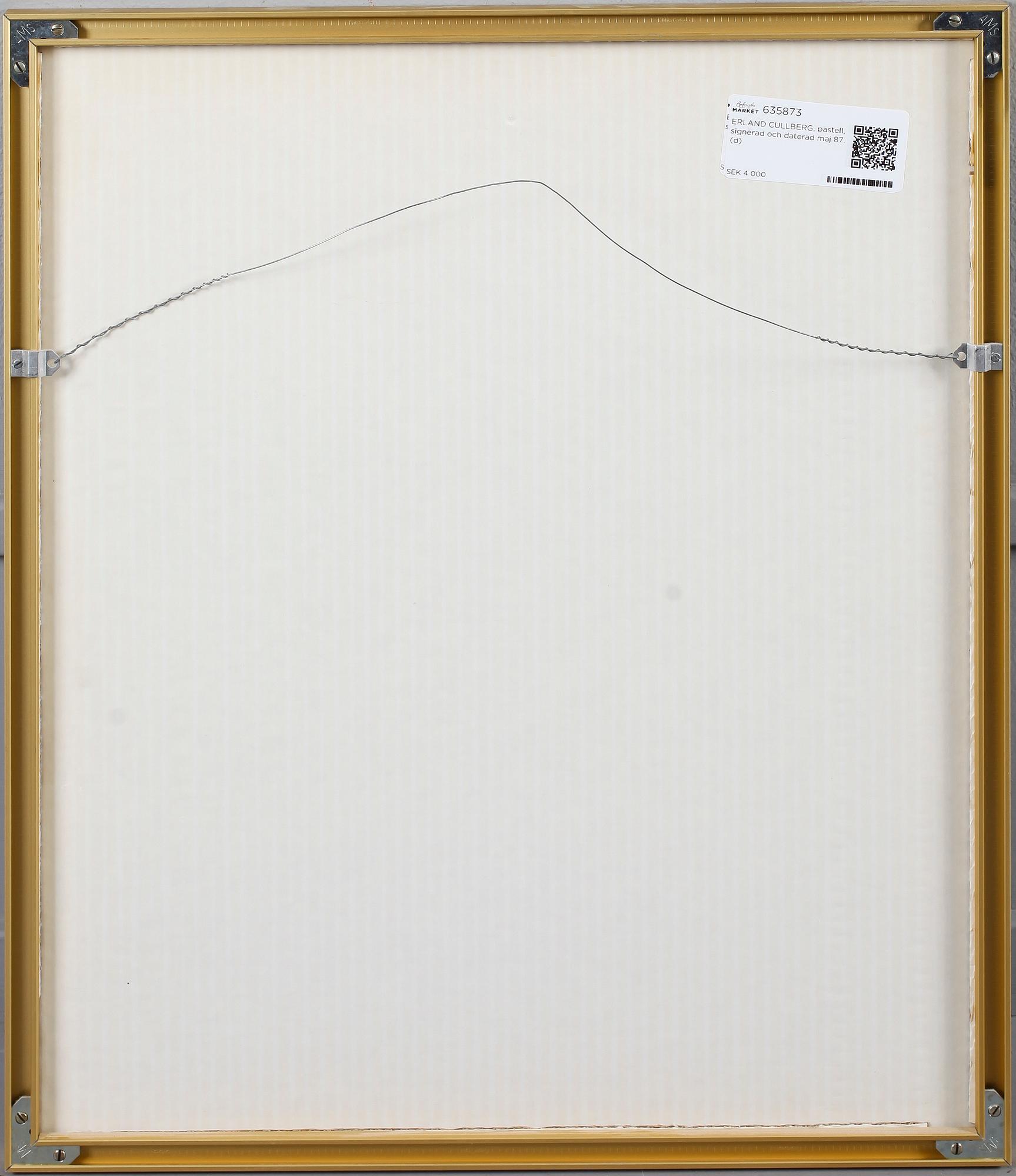 ERLAND CULLBERG, pastell, signerad och daterad maj 87.