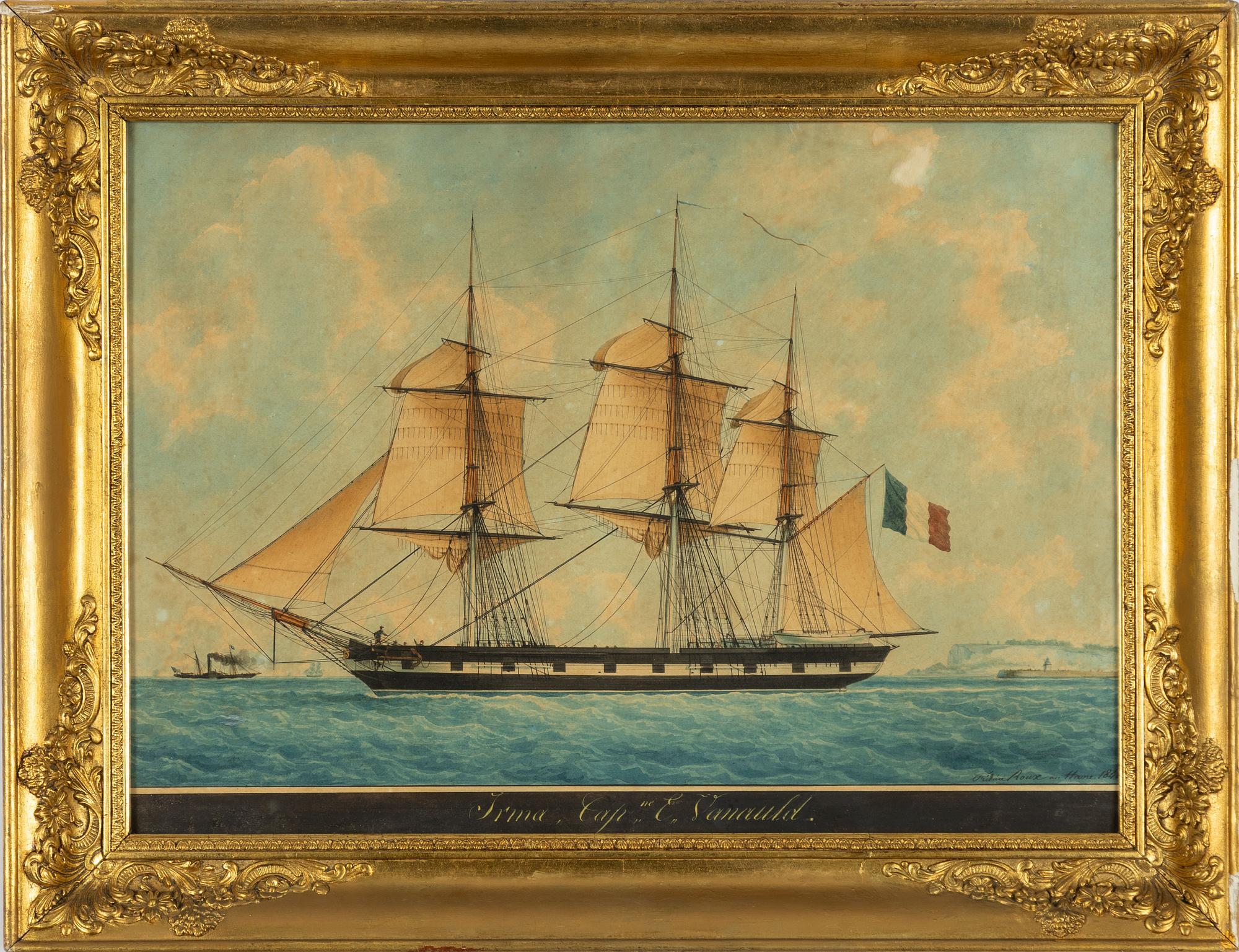 Francois Joseph Frederic Roux, Fullriggaren "Irma" vid Le Havre.