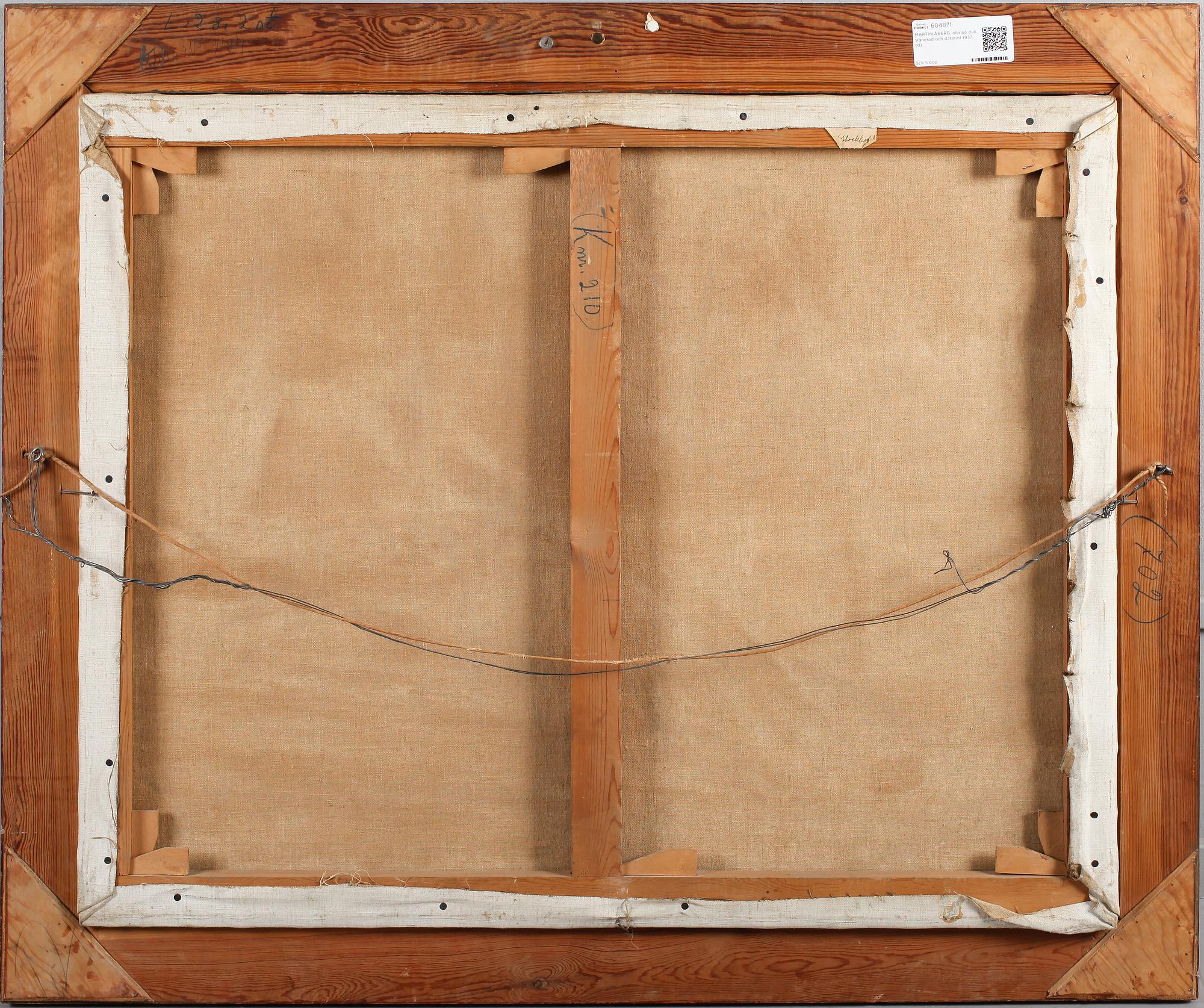 MARTIN ÅBERG, olja på duk, signerad och daterad 1937.