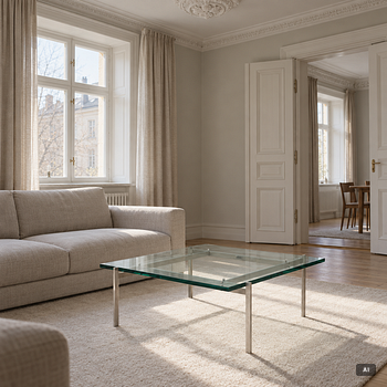 Poul Kjaerholm, soffbord. PK-61, Fritz Hansen, Danmark, 2011.