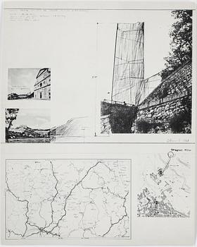 CHRISTO, offsettryck, 9 st, "Packed Tower, Spoleto, Italy 1968.".