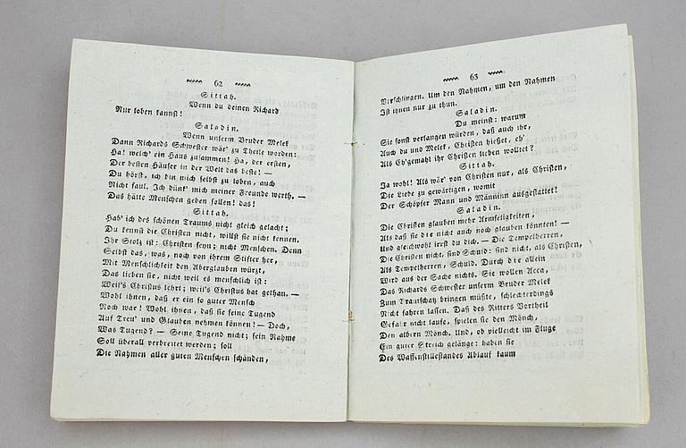 BÖCKER, 3+4, bla "Malvina" vol I-III, av Sophie Cottin, Paris 1825.