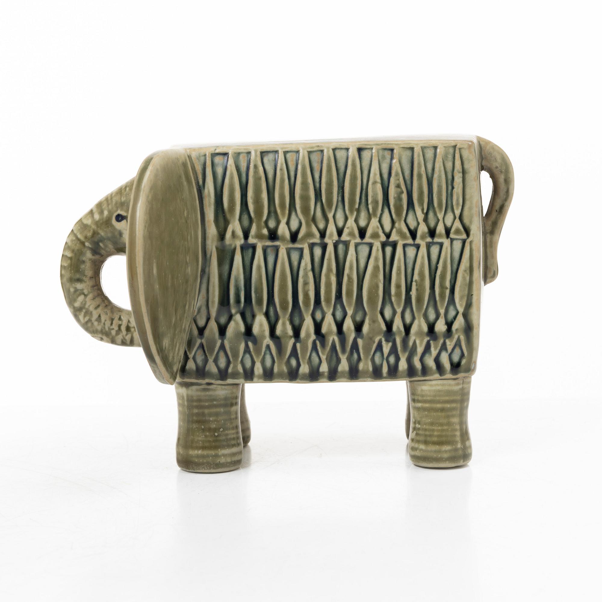 Lisa Larson, a 'Elephant' figurien, from the 'Africa' series, Gustavsberg.