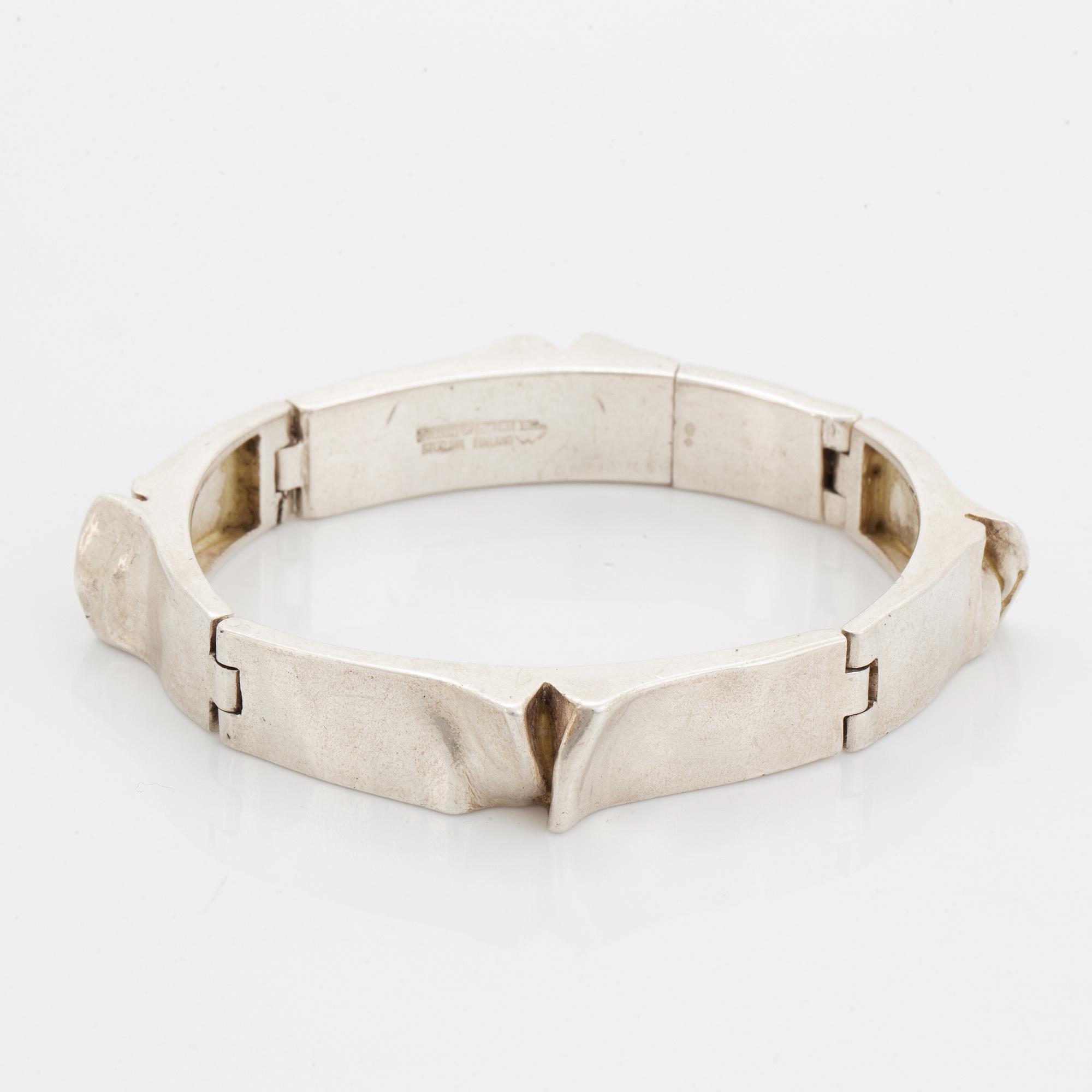 Björn Weckström, armband, "Ceres" sterling silver, Lapponia, Helsingfors 1970.