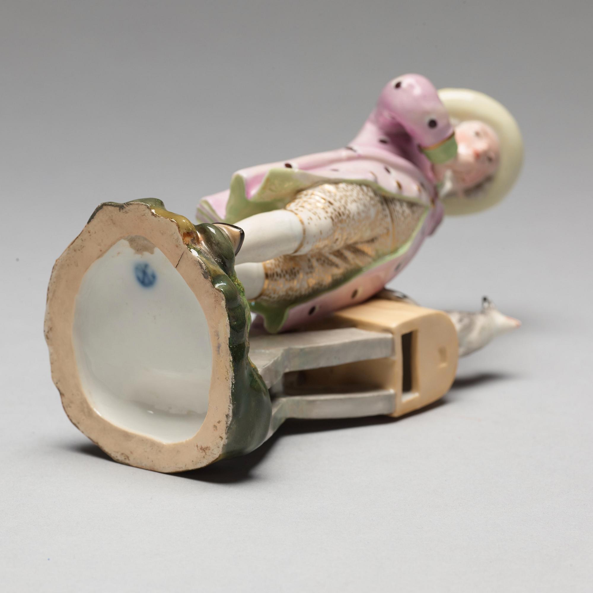 FIGURIN, porslin.  Höchstliknande märke, omkring 1900.