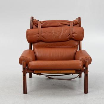 Arne Norell, an 'Inka' beech and leather easy chair, Norell Möbel AB.