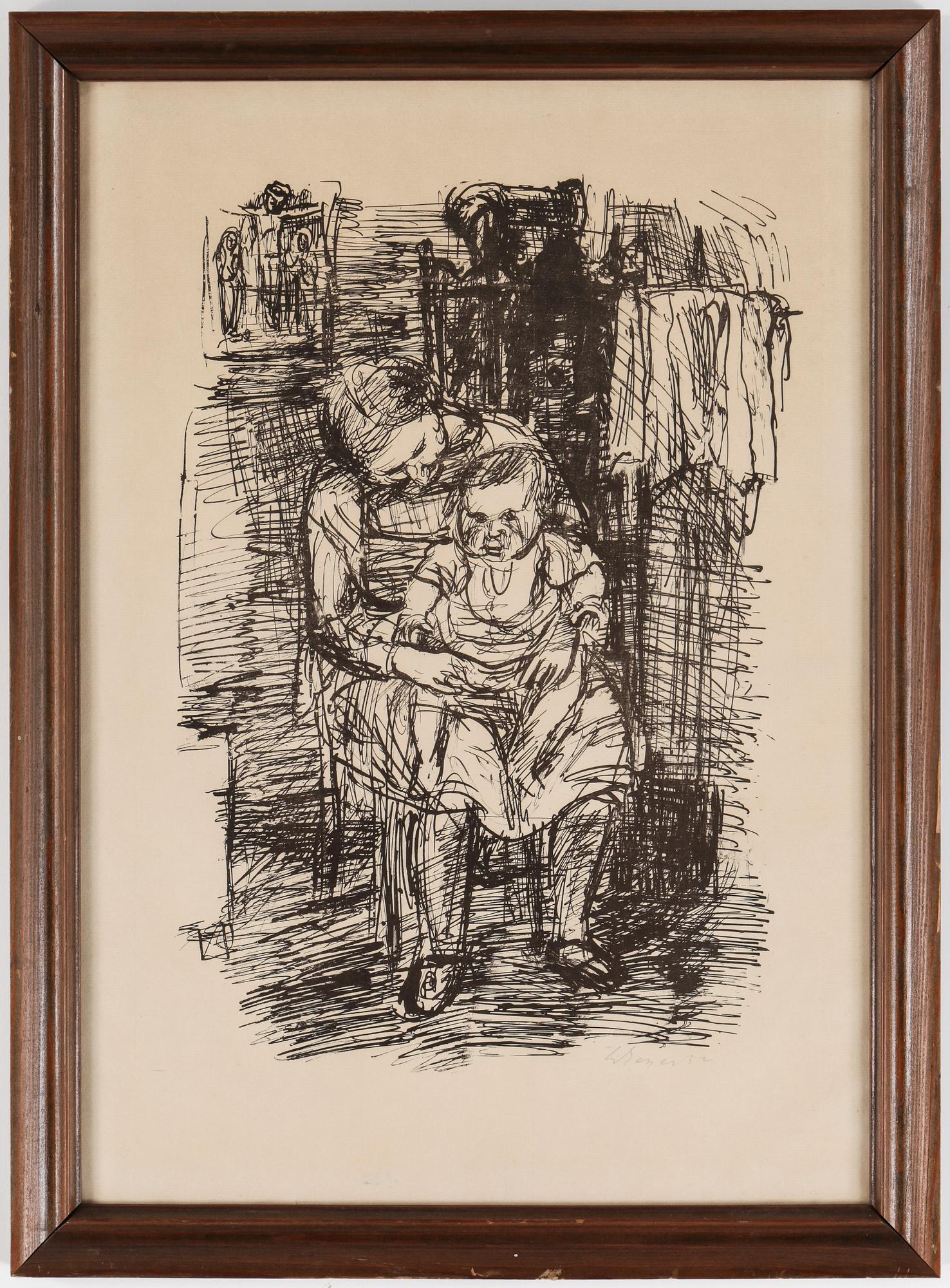 WILHELM GEYER, litografi, signerad och daterad -32.