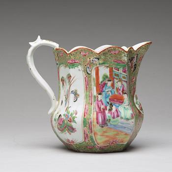 A famille rose Canton ewer, Qing dynasty, 19th Century.