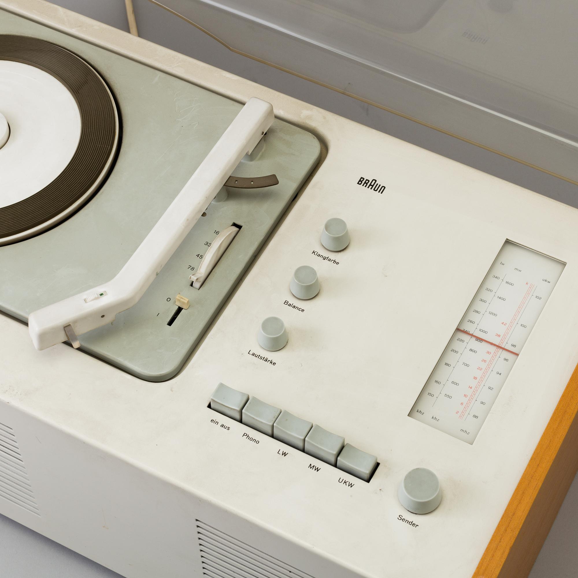 a 1950's radio, phonograph, model SK 61 S model, for Braun AG, Germany,