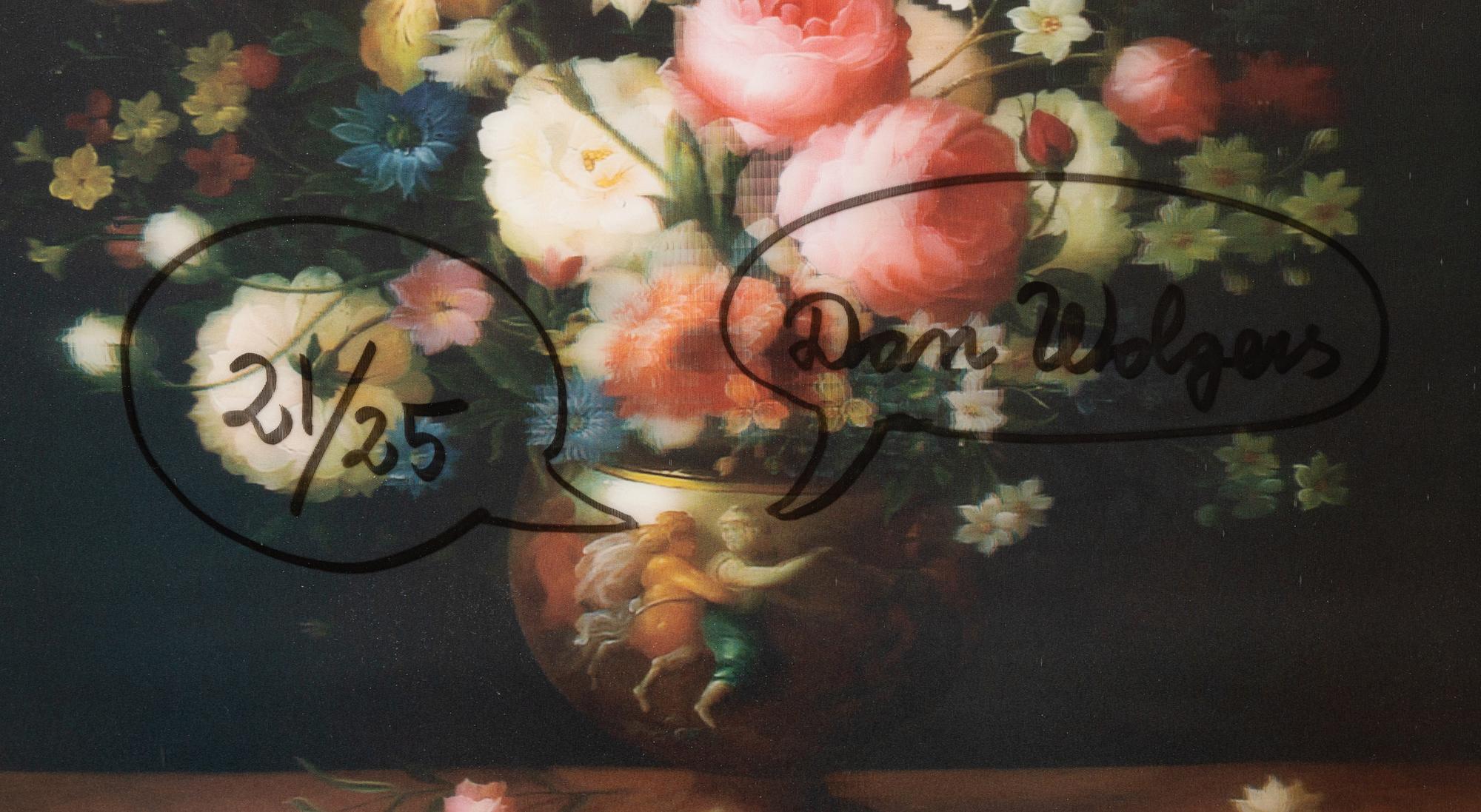 Dan Wolgers, 3D image with Wolgers’ signature and speech bubble. Numbered 21/25, but each image is unique.